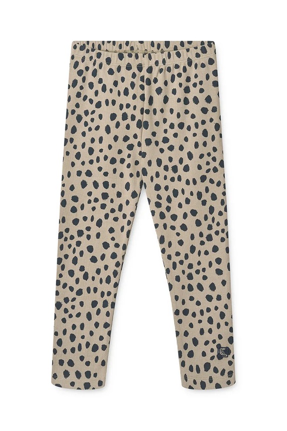 Liewood legginsy dziecięce Marien Printed Rib Leggings LW20353.9BYA beżowy AW25