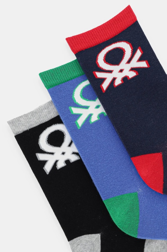 Detské ponožky United Colors of Benetton 4-pak 6AO30704E.G.seasonal sivá AW25