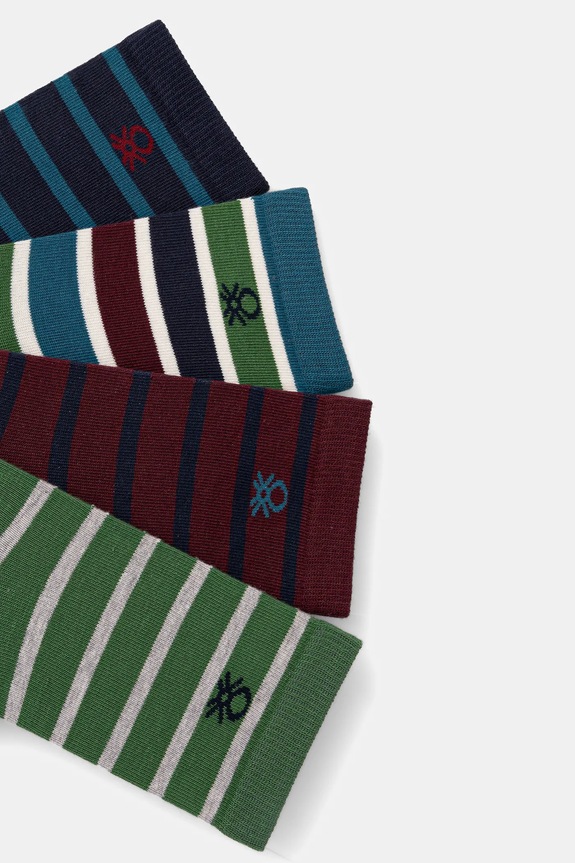 United Colors of Benetton skarpetki dziecięce 4-pack 6AO30704E.G.seasonal zielony AW25