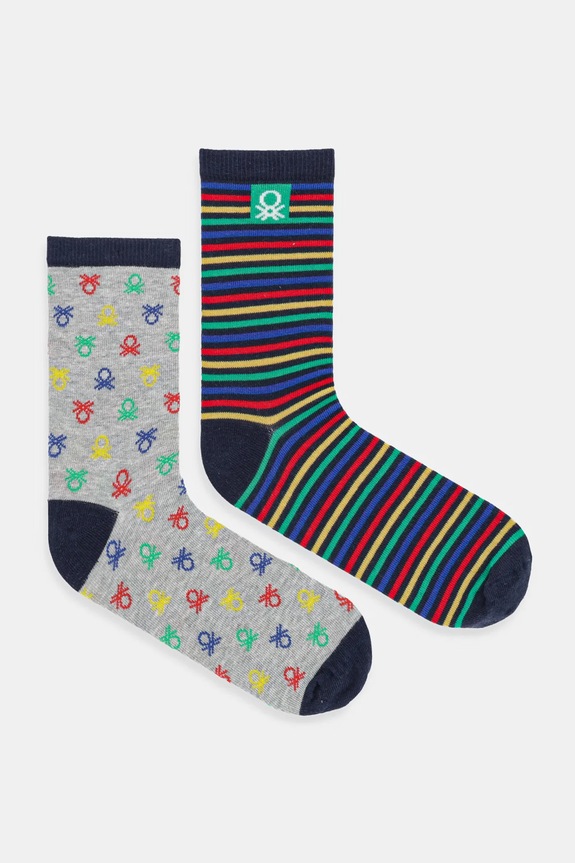Detské ponožky United Colors of Benetton 2-pak sivá 6AO30704F.G.seasonal