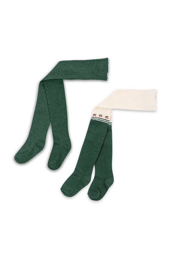 Детские колготки Konges Sløjd 2 PACK LUREX TIGHTS 2 шт Для младенцев зелёный KS104171.9BYA