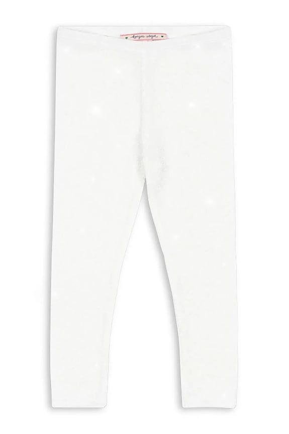 Konges Sløjd legginsy dziecięce LOLA PANTS GRS dzianina biały KS104340.9BYA