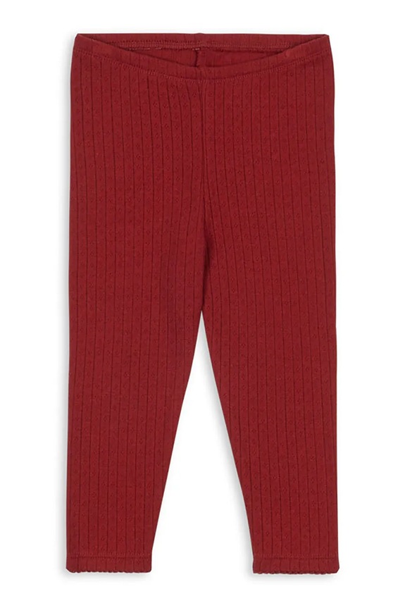 Детские хлопковые леггинсы Konges Sløjd MINNIE PANTS GOTS с эластаном красный KS104378.9BYA