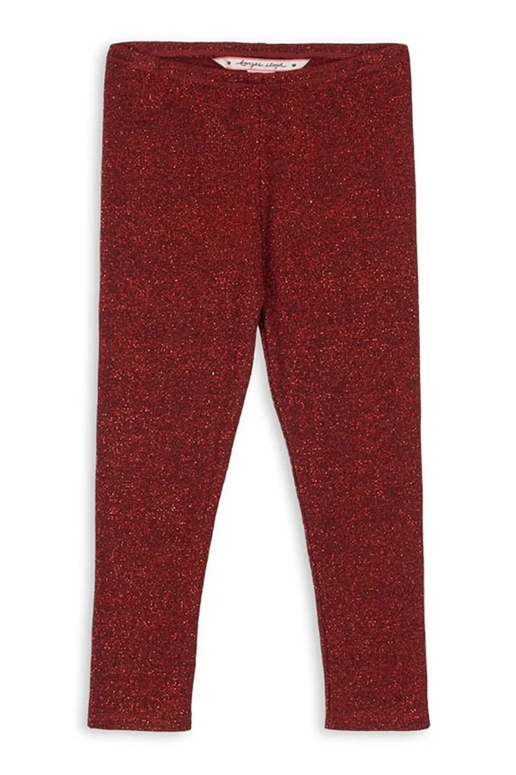 Konges Sløjd leggins copii ROLI PANTS tricotaj rosu KS104416.9BYA