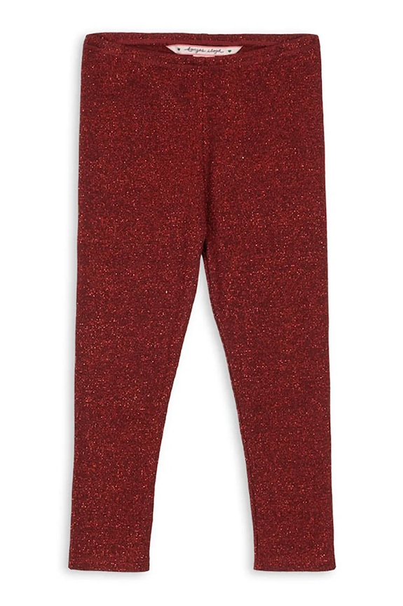 Konges Sløjd leggins copii ROLI PANTS tricotaj rosu KS104416.9BYA