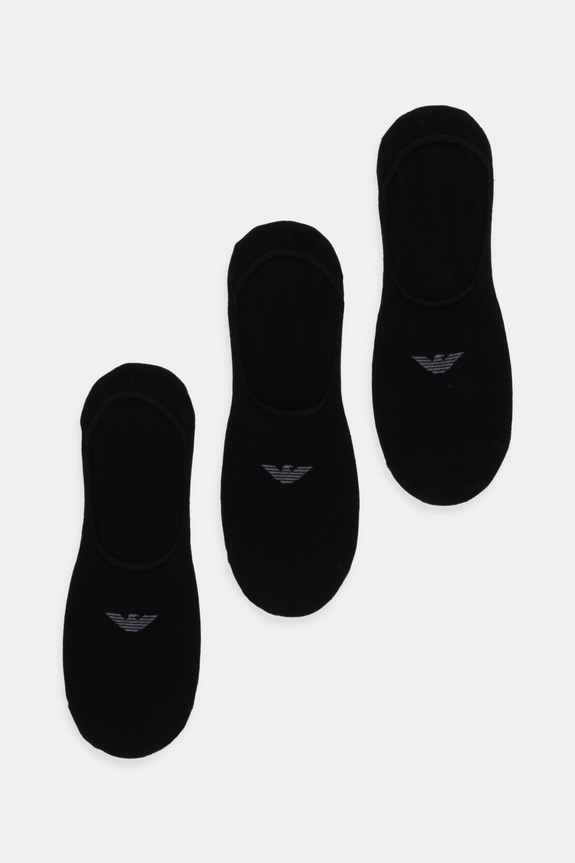 Emporio Armani Underwear Șosete scurte bărbați pachet de 3 sosete scurte negru EM000548.AF14446