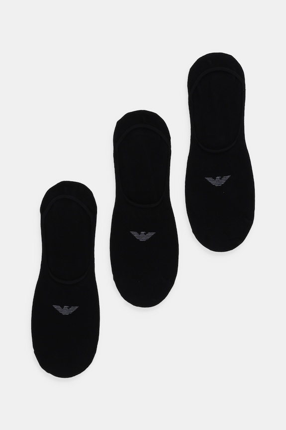 Emporio Armani Underwear Șosete scurte bărbați pachet de 3 sosete scurte negru EM000548.AF14446