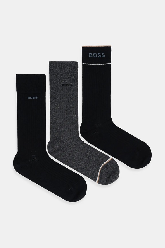 BOSS șosete 3-pack 3P RS Rib Fine CC sosete lungi multicolor 50543539