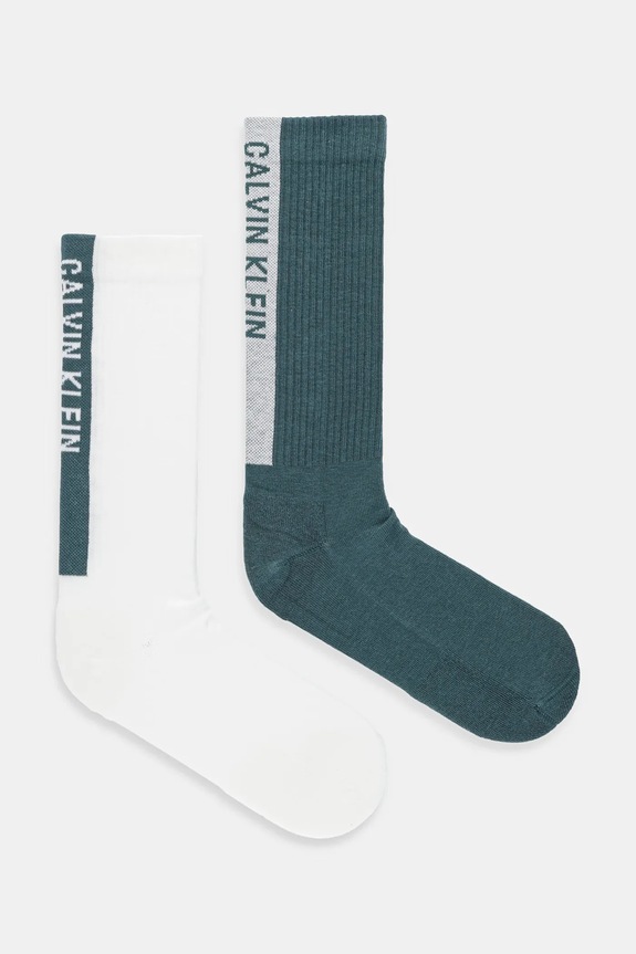 Κάλτσες Calvin Klein Jeans 2-pack ψηλές κάλτσες τιρκουάζ 701235977