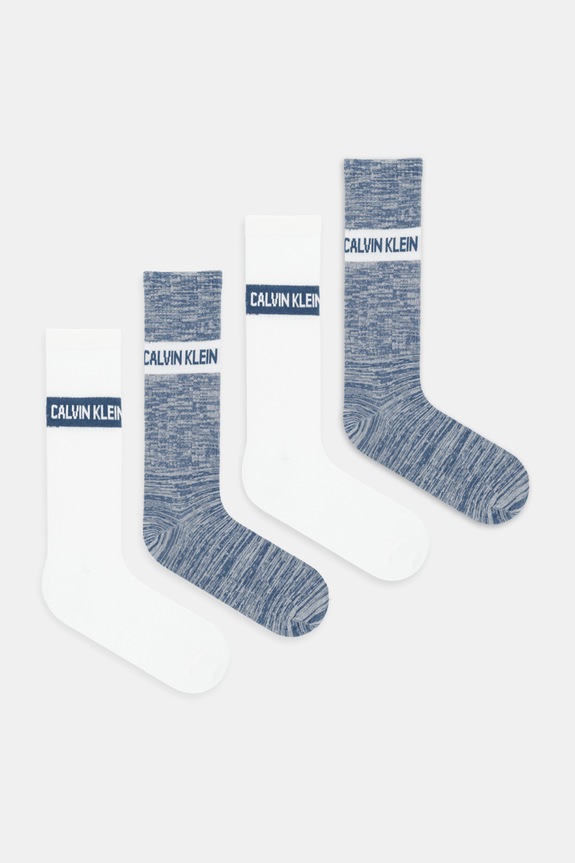 Calvin Klein Jeans calzini pacco da 4 stampa all-over blu 701235983