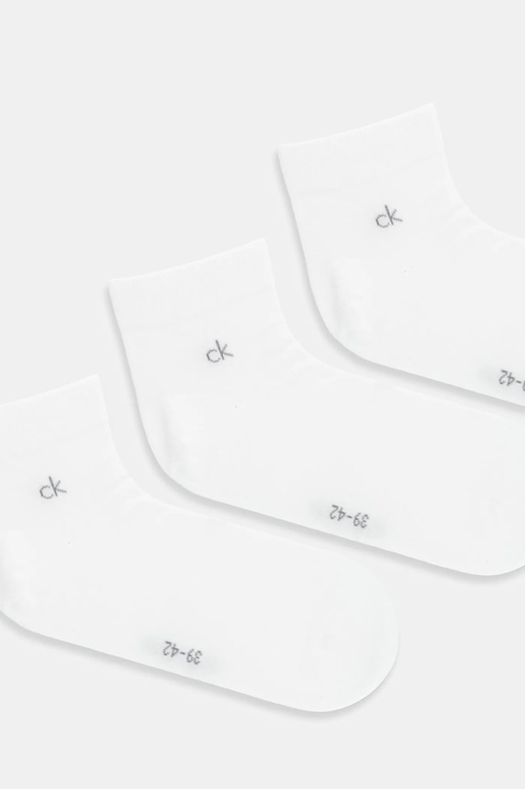 Calvin Klein skarpetki 3-pack 701234209 biały SS26