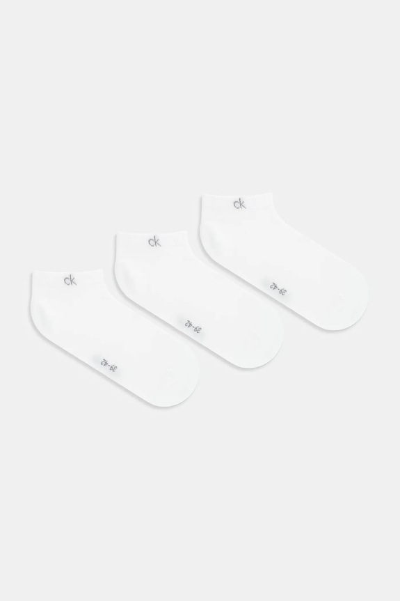 Ponožky Calvin Klein 3-pak krátke ponožky biela 701234366