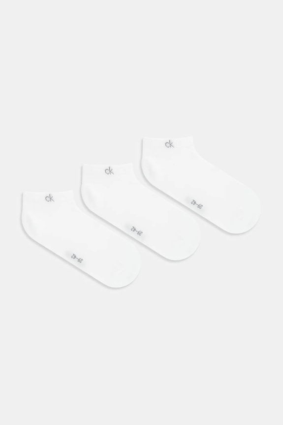 Ponožky Calvin Klein 3-pak krátke ponožky biela 701234366