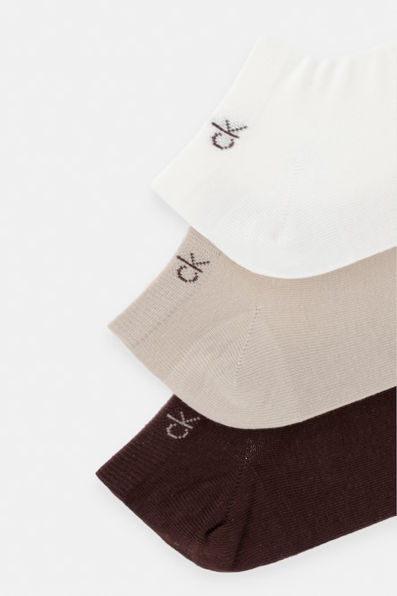 Calvin Klein skarpety męskie z bawełną 3-pack 701234366 beżowy SS26