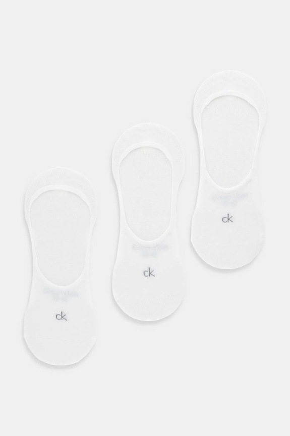 Čarape Calvin Klein 3-pack niske čarape bijela 701234367