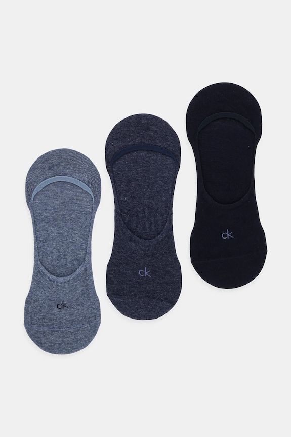 Calvin Klein calzini pacco da 3 calzini corti blu 701234367