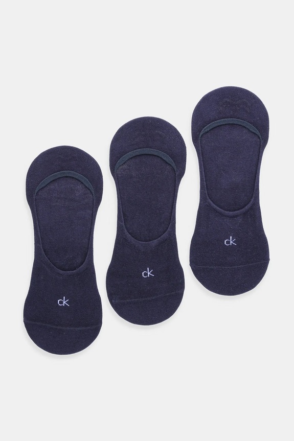 Calvin Klein skarpetki 3-pack skarpetki krótkie granatowy 701234367