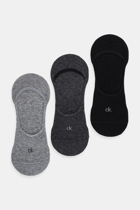 Calvin Klein skarpetki 3-pack skarpetki krótkie szary 701234367