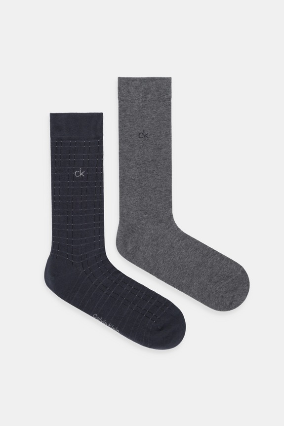 Κάλτσες Calvin Klein 2-pack ψηλές κάλτσες γκρί 701235969
