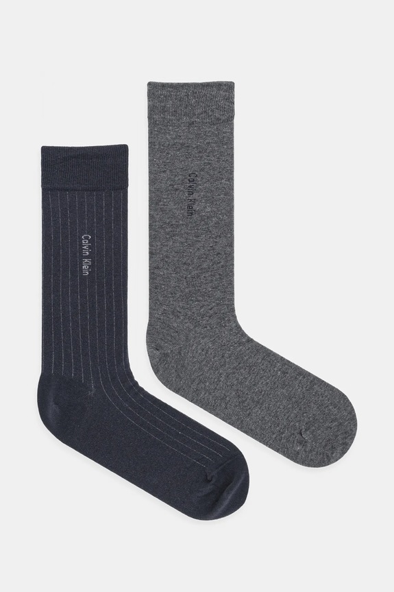 Κάλτσες Calvin Klein 2-pack ψηλές κάλτσες γκρί 701235970