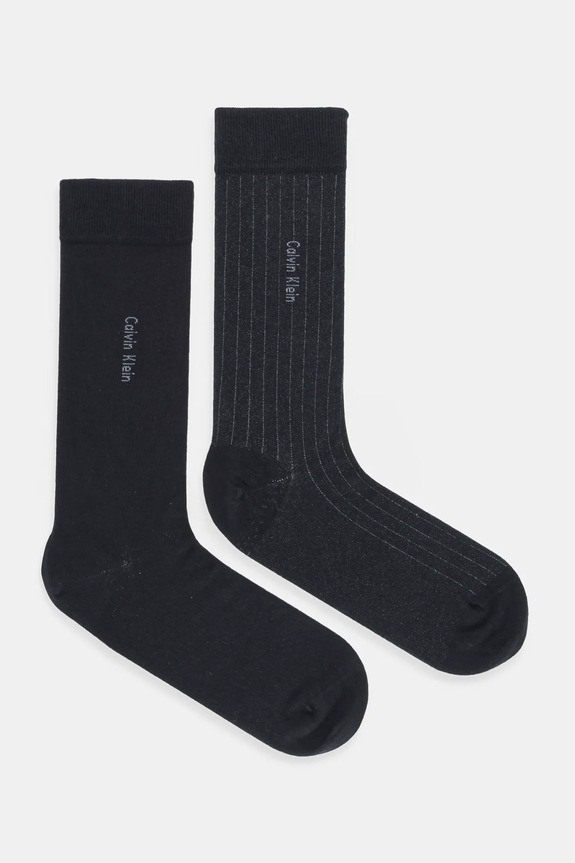 Κάλτσες Calvin Klein 2-pack ψηλές κάλτσες μαύρο 701235970