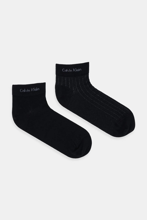 Κάλτσες Calvin Klein 2-pack απλικέ μαύρο 701235972