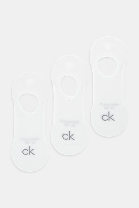 Κάλτσες Calvin Klein 3-pack κοντές κάλτσες λευκό 701236412