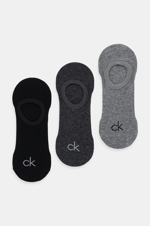 Calvin Klein calzini pacco da 3 calzini corti grigio 701236412