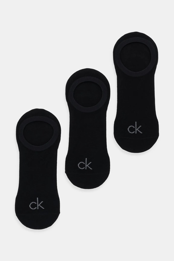 Ponožky Calvin Klein 3-pak krátke ponožky čierna 701236412