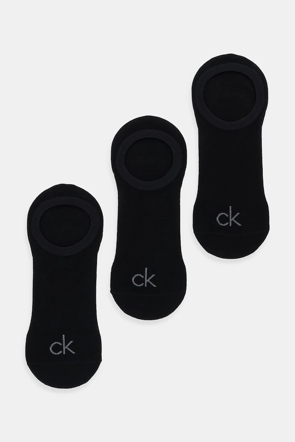 Ponožky Calvin Klein 3-pak krátke ponožky čierna 701236412
