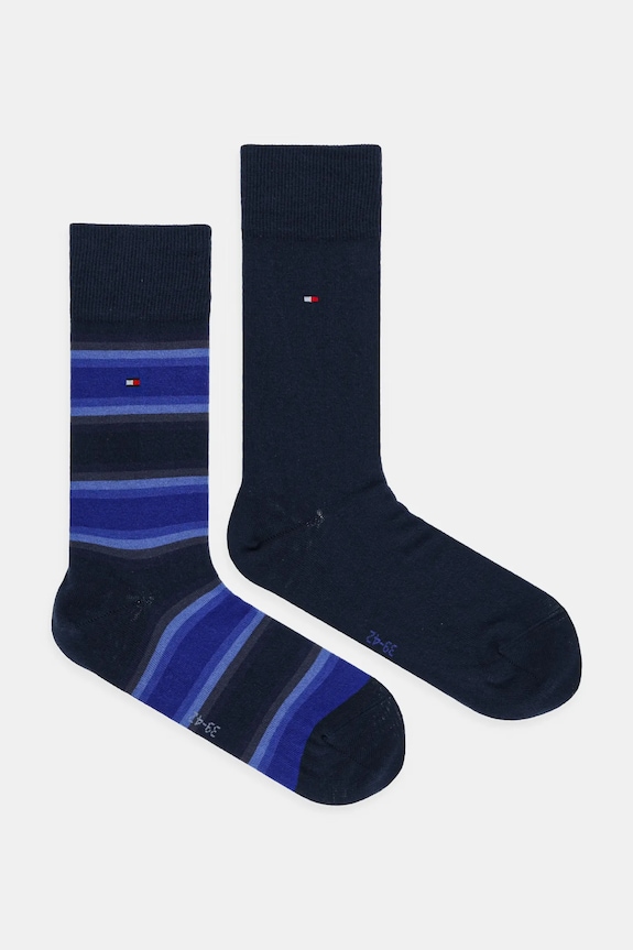 Κάλτσες Tommy Hilfiger 2-pack εμπριμέ σκούρο μπλε 701236312