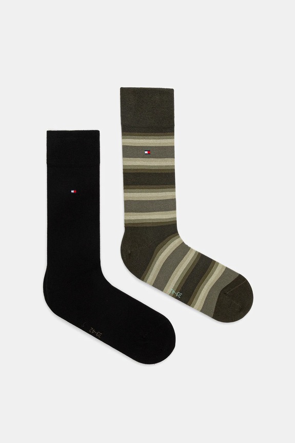 Κάλτσες Tommy Hilfiger 2-pack εμπριμέ πράσινο 701236312