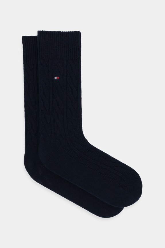 Tommy Hilfiger skarpetki z dodatkiem wełny skarpetki długie granatowy 701236316