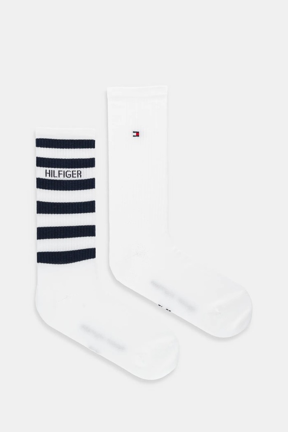 Κάλτσες Tommy Hilfiger 2-pack εμπριμέ λευκό 701236735