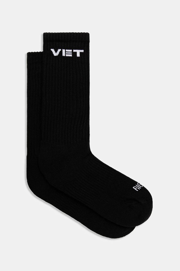 VETEMENTS socks Vet ankle socks black UH76SO250B