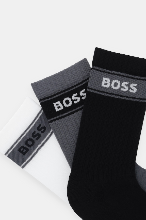 Îmbrăcăminte BOSS șosete 3-pack 3P QS Rib Stripe CC 50543637 negru