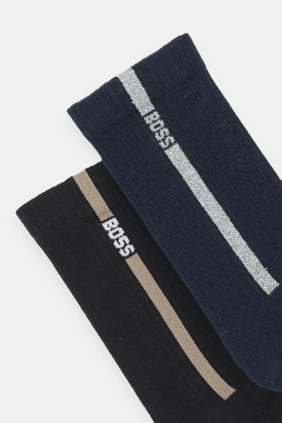 Ponožky BOSS 3-pak 3P QS Rib Lurex CC 50547841 čierna AW25