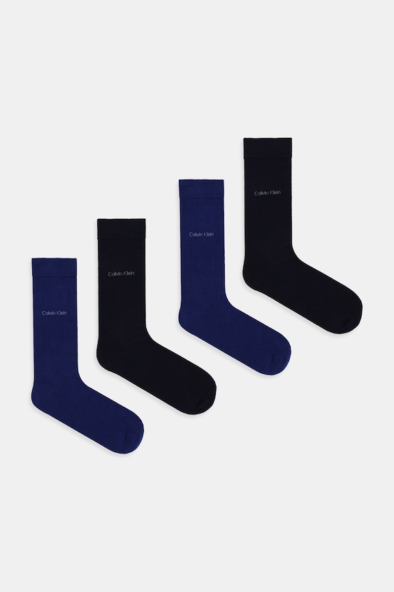 Čarape Calvin Klein 4-pack visoke čarape plava 701235979
