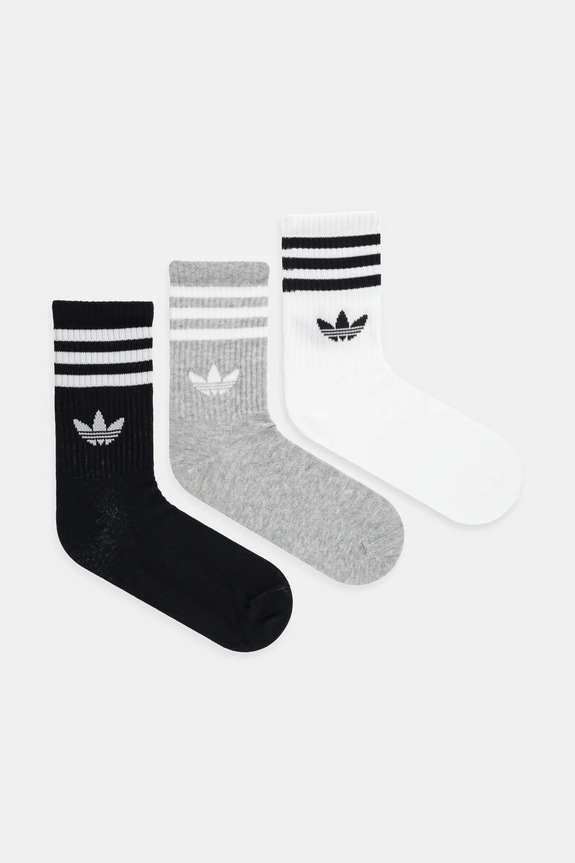 Носки adidas Originals 3-Stripes 3 шт длинные носки белый JV7403
