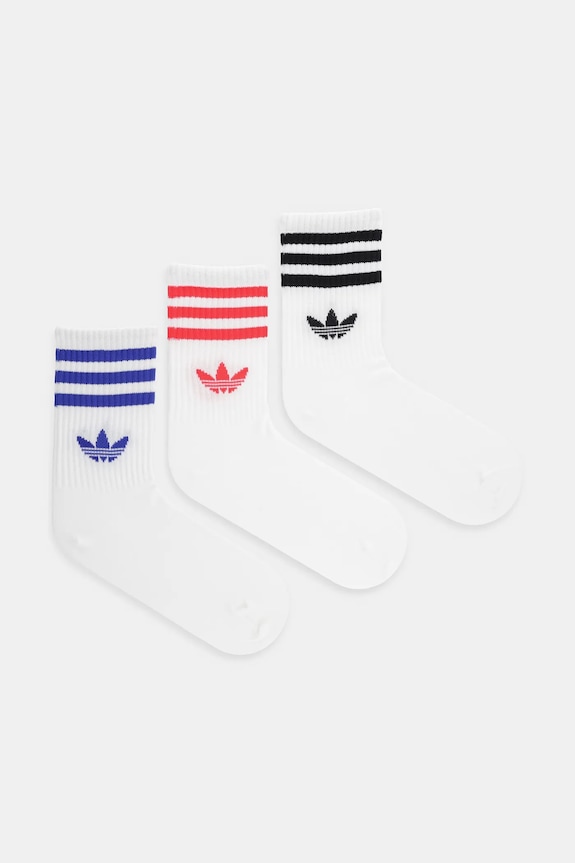 adidas Originals zokni 3-Stripes 3 pár hosszúszárú zokni fehér JV7404