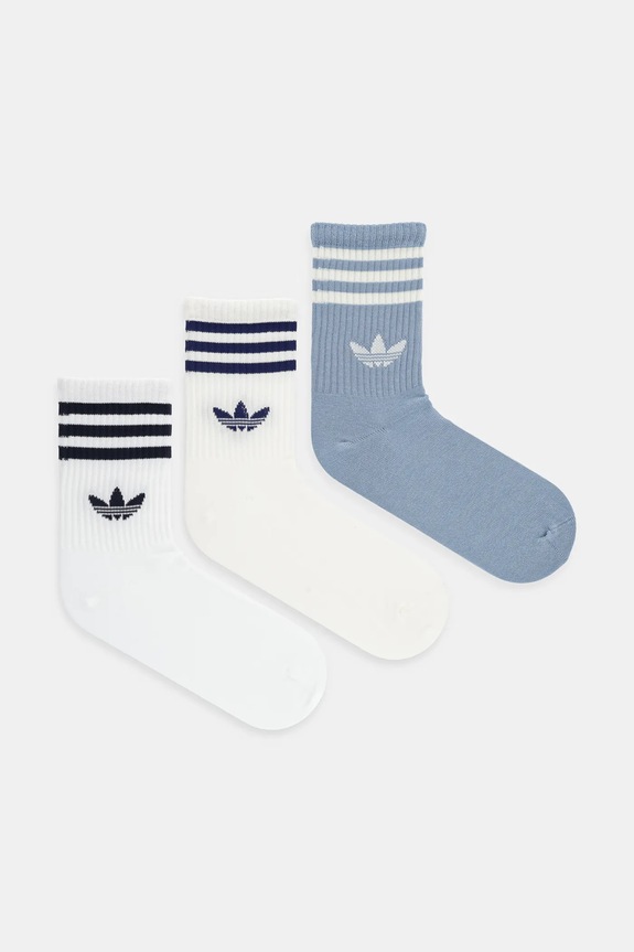 Носки adidas Originals 3-Stripes 3 шт длинные носки белый JV7406