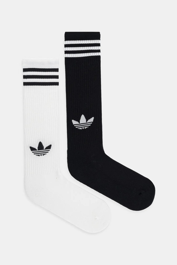 Ponožky adidas Originals 3-Stripes 2-pak dlhé ponožky biela JV7413