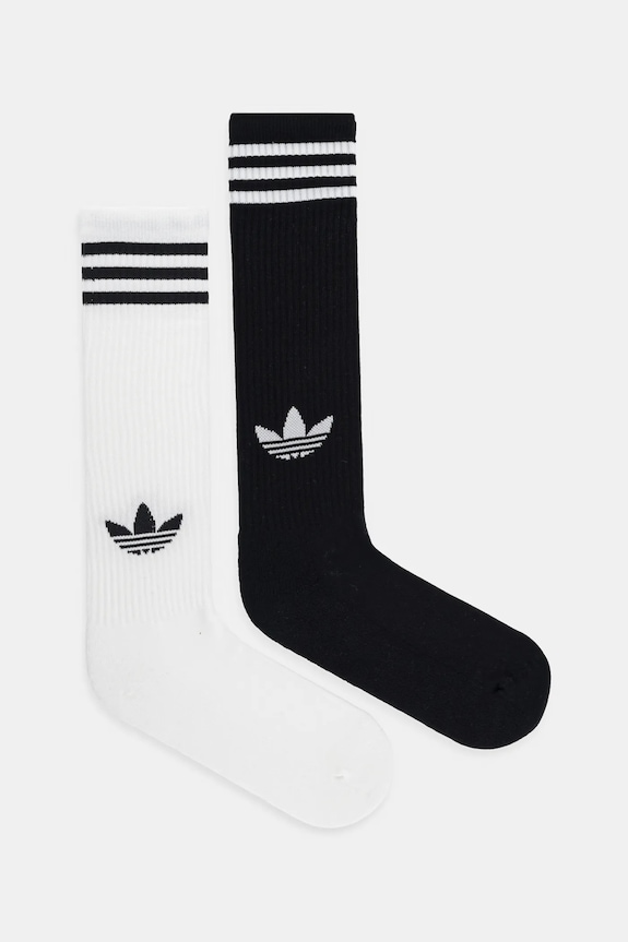 Ponožky adidas Originals 3-Stripes 2-pak dlhé ponožky biela JV7413