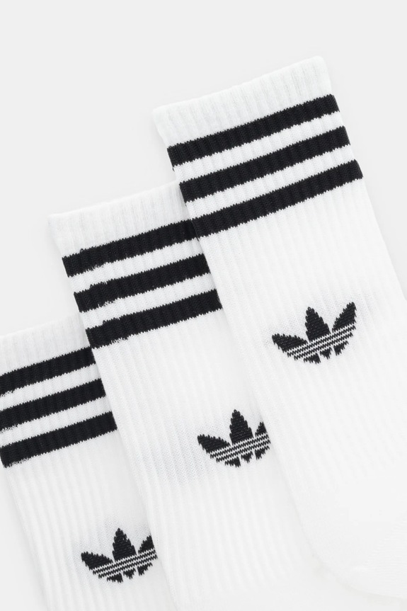 Κάλτσες adidas Originals 3-Stripes 3-pack JV7416 λευκό AW25