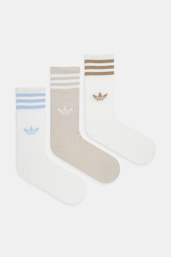 Κάλτσες adidas Originals 3-Stripes 3-pack ψηλές κάλτσες λευκό JV7420