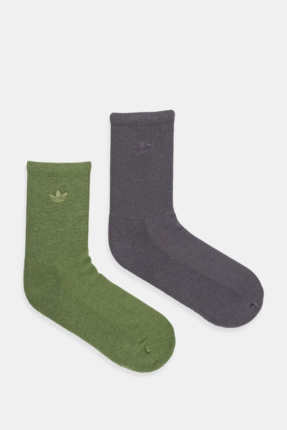 Nogavice adidas Originals 2-pack Visoke nogavice zelena JV7835