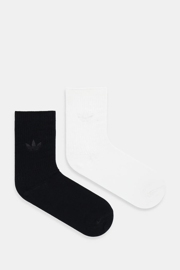 Nogavice adidas Originals Trefoil 2-pack Prijazno od planeta bela JW8000