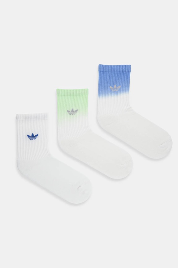Nogavice adidas Originals Ombre Cr S 3-pack Prijazno od planeta bela JX5221