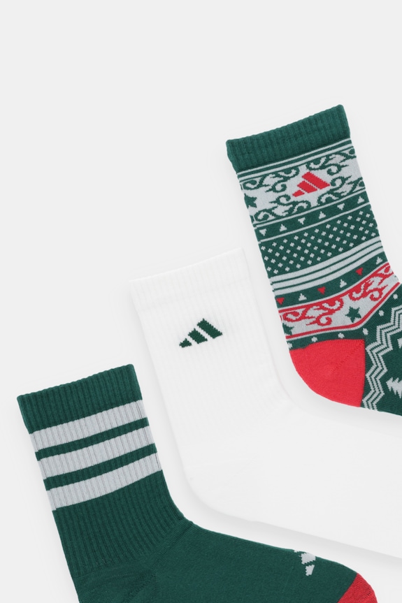 Ponožky adidas Christmas 3-pak JX9073 zelená AW25