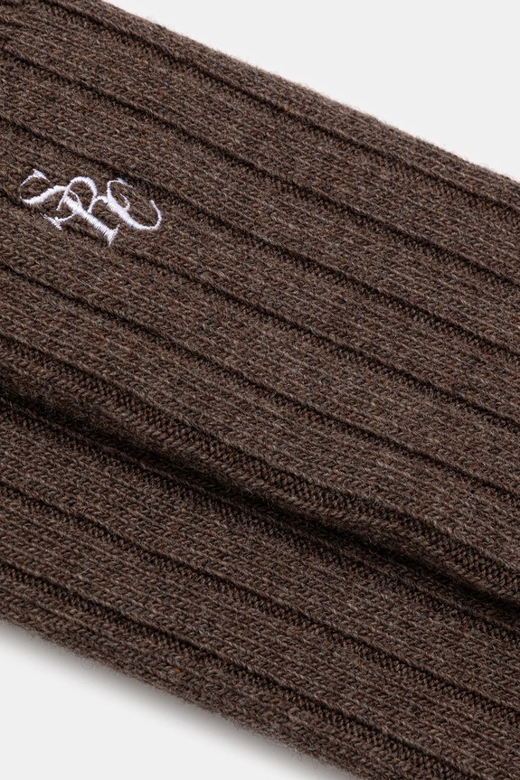 Ponožky s prímesou vlny Sporty & Rich SRC Cashmere AC07866302BR27 hnedá AW25